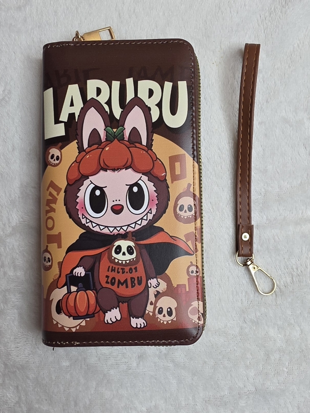 Labubu Pumpkin Character Wristlet Wallet